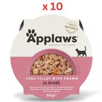 Applaws Cat Tuna with Prawn Pot 10X60g (UAE Delivery Only)