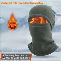 Solid Color Thermal Ski Mask Unisex Fleece Balaclava Windproof Neck Gaiter Thick Cycling Face Mask For Women  Men Winter Outdoor Lightinthebox - thumbnail