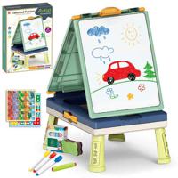 Little Story Artist Double Sided Handbag Drawing Board 31 Pcs With Board Game - Green LS_DIYDSDB_GR