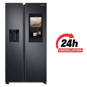 Samsung 591L Side by Side Refrigerator with Family Hub | Smart Refrigerator with Built-In Touchscreen| Voice Control |RS6HA8891B1-AE