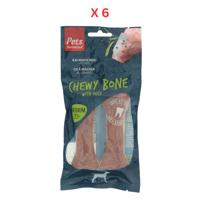 Pets Unlimited Chewy Bone with Duck Medium Dog Treats 2pcs Pack Of 2