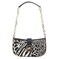 Michael Kors Carmen Small Black Haircalf Pouchette Shoulder Crossbody Bag (72737)