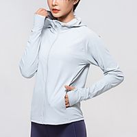 Women's Hoodie Jacket Zip Up Hoodie Coat Full Zip Pocket Hoodie Spandex Sport Athleisure Jacket Long Sleeve Breathable Soft Comfortable Exercise  Fitness Running Everyday Use Casual Daily Outdoor Lightinthebox - thumbnail