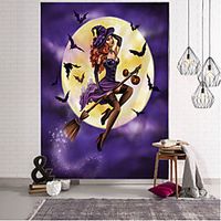 Halloween Tapestry Art Deco Blanket Curtain Hanging Home Bedroom Living Room Decoration Witch Pumpkin Bat Castle miniinthebox - thumbnail