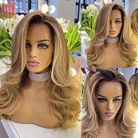 Remy Human Hair 13x4 Lace Front Wig Free Part Brazilian Hair Wavy Multi-color Wig 130% 150% Density Ombre Hair Natural Hairline 100% Virgin Glueless Pre-Plucked For Women Long Human Hair Lace Wig Lightinthebox