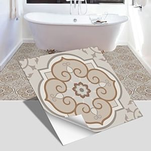 4pcs Vinyl Tile Stickers Peel And Stick Home Decoration Wallpaper Peel And Stick Wall Stickers Thickened Waterproof Non-Slip Wear-Resistant Self-Adhesive Floor Stickers 20x20cm/30x30cm miniinthebox