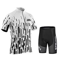 CAWANFLY Short Sleeve Cycling Jersey with Shorts Summer BlackWhite Bike Quick Dry Sports Mountain Bike MTB Road Bike Cycling Clothing Apparel Lightinthebox - thumbnail