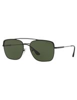 Square Men Sunglasses - Black /Green - thumbnail
