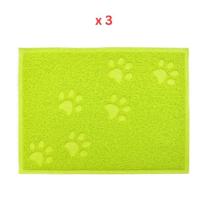 M-Pets Footprint Cat Litter Mat Green Pack Of 3