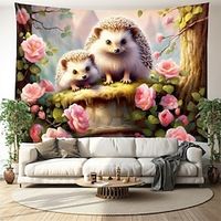 Hedgehog Animal Hanging Tapestry Wall Art Large Tapestry Mural Decor Photograph Backdrop Blanket Curtain Home Bedroom Living Room Decoration Lightinthebox - thumbnail
