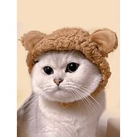 Dog Cat Hats, Caps  Bandanas Bandanas  Hats Dog Bandana  Dog Hat Animal Thick Velvet For Indoor and Outdoor Use Party Outdoor Winter Dog Clothes Puppy Clothes Dog Outfits Warm Coffee Costume for Lightinthebox - thumbnail