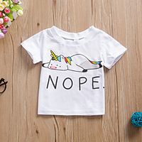 Kids Boys' T shirt Tee Short Sleeve Letter Print White Yellow Blushing Pink Children Tops All Seasons Active Regular Fit 3-6 Years miniinthebox - thumbnail