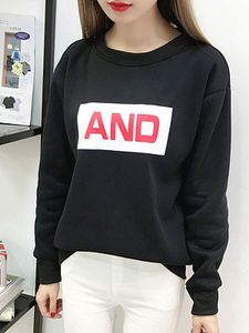 Stylish Loose-Printed Round Neck Sweater
