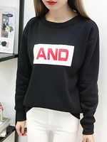 Stylish Loose-Printed Round Neck Sweater - thumbnail