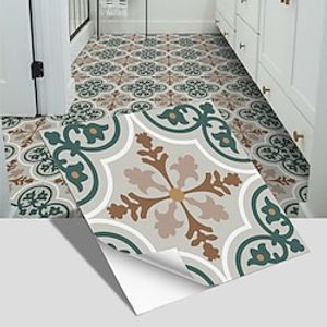 4pcs Vinyl Tile Stickers Peel And Stick Home Decoration Wallpaper Peel And Stick Wall Stickers Thickened Waterproof Non-Slip Wear-Resistant Self-Adhesive Floor Stickers 20x20cm/30x30cm miniinthebox