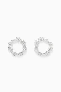 Marquis Cluster Circle Earrings