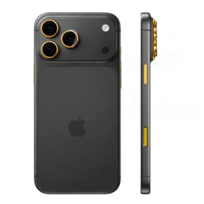 Customized Apple iPhone 17 Pro Max (UAE Dual eSIM), 6.9 Inch, 256GB, 12GB, Cosmic Black with Gold Accents