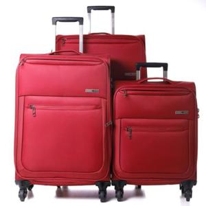 PARA JOHN PJTR3116 Polyester Soft Trolley Luggage Set, RED