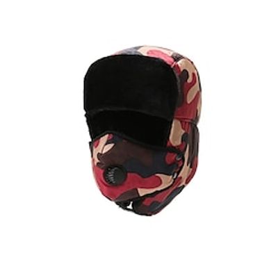 Unisex Trapper Hat Winter Hats Blue Red  White Terylene Travel Outdoor Vacation Camouflage Warm Lightinthebox