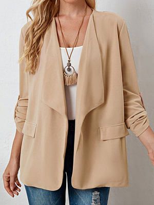 Loose Casual Solid Color Blazer