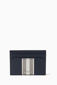 Bhar Card Holder in Embossed Calf Leather