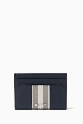 Bhar Card Holder in Embossed Calf Leather