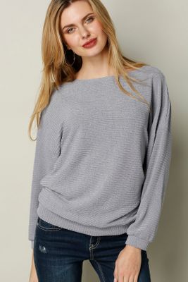 YOINS BASICS Grey Long Sleeves Loose Jumper YOINS BASICS Grey Long Sleeves Loose Jumper