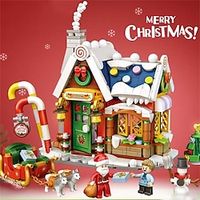 Building Blocks 1223 Christmas House Snowman Christmas Tree Small Particle Building Blocks For Christmas Assembling Children's Gifts Lightinthebox - thumbnail