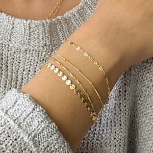 Chain Bracelet Coin Fashion Fashion Simple Elegant Alloy Bracelet Jewelry Gold For Office Party Evening Gift Daily Holiday Lightinthebox