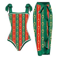 Women's Swimwear Tankini 2 Piece Normal Swimsuit 2 Piece Printing Graphic Black Pink Royal Blue Blue Green Tank Top Bathing Suits Sports Beach Wear Summer miniinthebox - thumbnail