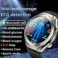 696 FD02 Smart Watch 1.46 inch Smartwatch Fitness Running Watch Bluetooth ECGPPG Temperature Monitoring Pedometer Compatible with Android iOS Men Hands-Free Calls Message Reminder IP 67 50mm Watch Lightinthebox