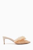 Franca 70 Mules in Satin & Tulle Franca 70 Mules in Satin & Tulle