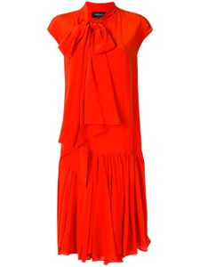 Rochas bow tie silk shift dress - Red