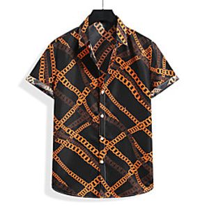 Men's Shirt Graphic Short Sleeve Casual Tops Casual miniinthebox