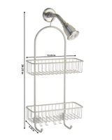 Interdesign Classico 2 Shower Caddy 12 x 4.7 x 26 inch Silver