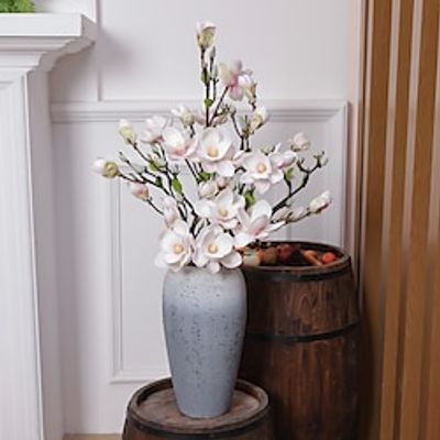 Home DIY Floral Bohemian Decoration Simulated Plant Magnolia Branches Suitable For Desktop Decoration In Commercial Center Hotels Western Restaurants Offices (Excluding Bottles) Lightinthebox