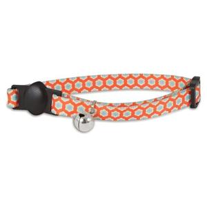 Petmate Aspen Pet Cat Collar 3/8-Inch x 8-12-Inch Retro Flower Orange