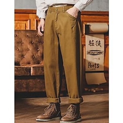 Men's Cargo Pants Cargo Trousers Pocket Plain Comfort Breathable Outdoor Daily Going out Casual Black Brown Lightinthebox