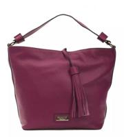 Pompei Donatella Elegant Burgundy Leather Shoulder Bag (PODO-5807)