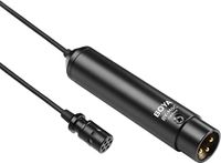 BY-M8C Professional Cardioid XLR Lavalier Microphone for Video Cameras, Black, B0886Z6RCP