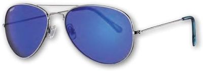 Zippo OB01-12 Pilot Shape Sunglasses For Unisex, 58 mm Size, Silver,Blue - 267000190