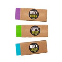 Onyx + Green Erasers with Sleeve Recycled Rubber (3 Pack) - thumbnail