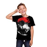 Kids Boys' T shirt Tee Short Sleeve 3D Print Graphic Unisex Print Black Children Tops Summer Active Daily Wear Regular Fit 3-12 Years Lightinthebox - thumbnail