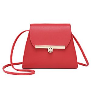 Women's Bags PU Leather Crossbody Bag Plain Classic Fashion Shopping Daily 2021 Black Red Blushing Pink Gray Lightinthebox