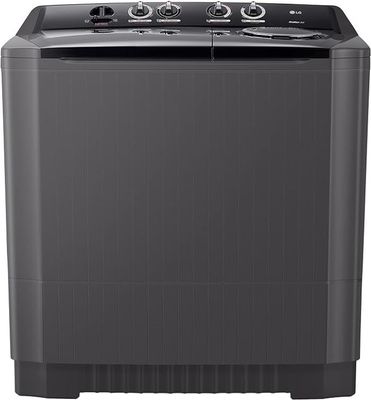 LG Twin Tub Washing Machine 14kg Wind Jet Dry, Roller Jet, 3 Wash Programs, Black - P2061NT
