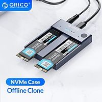 ORICO Dual Bay M.2 NVME SSD Enclosure Offline Clone USB C 3.1 Gen2 10Gbps For M Key  MB Key NVME PCIe SSD Hard Drive Reader Lightinthebox - thumbnail