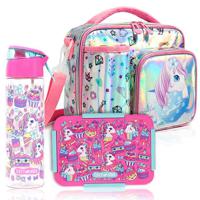 Eazy Kids Lunch Bag Set Of 3 Unicorn - Pink