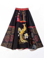 Vintage Embroidery Stitching Skirt