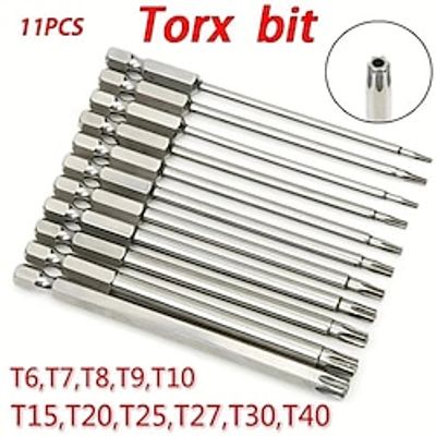 11pcs Alloy Steel Force Rectangle Screwdriver Bit Tool Set 14 Hex Force Rectangle Socket Set Handle Tool Lightinthebox