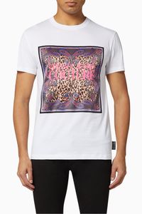 Paisley Leopard Print Logo T-Shirt